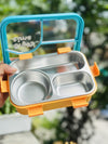 3- grid stainless steel lunch box