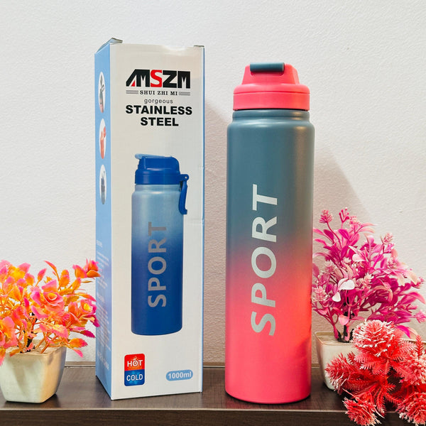 Stainless steel 1 litre sipper bottle