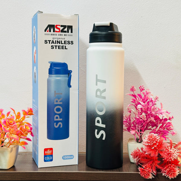 Stainless steel 1 litre sipper bottle