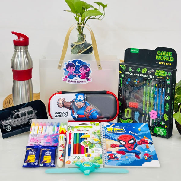 Boys theme Rakhi gifting hamper