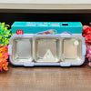 3 grid sleek design lunch box