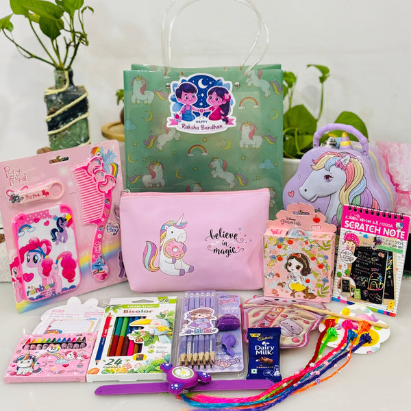 Unicorn themed Rakhi Gifting hamper
