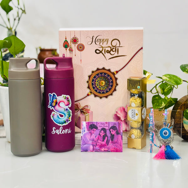 Personalized Rakhi Gifting Hamper For Bhai and Bhabhi