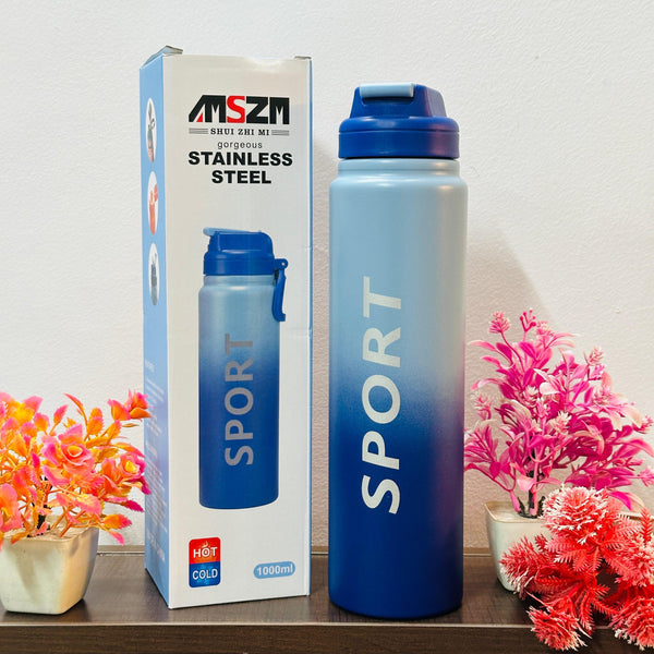 Stainless steel 1 litre sipper bottle