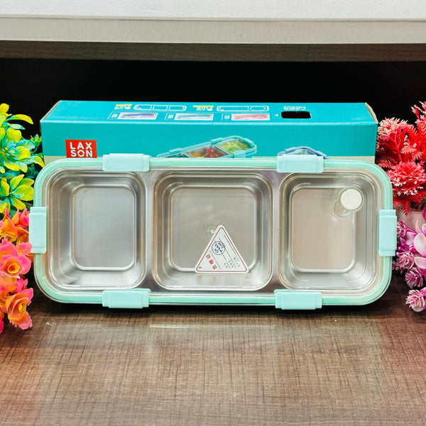 3 grid sleek design lunch box