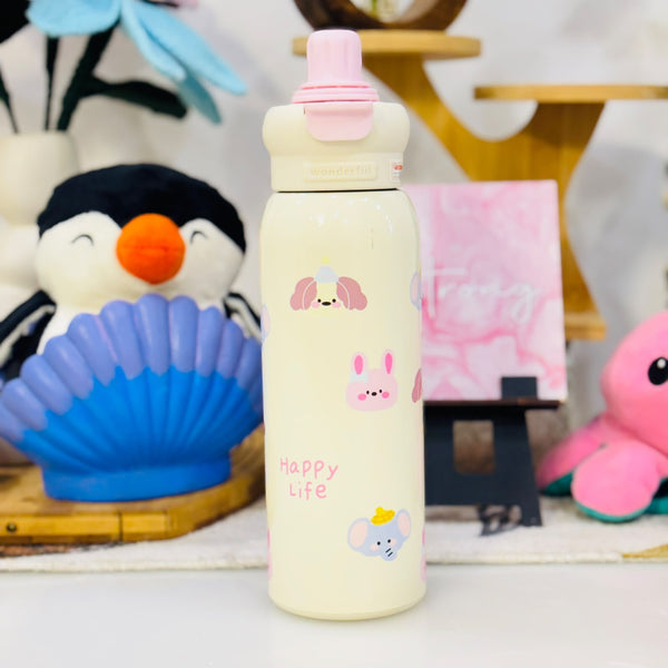 650 ml dual sipper stainless steel bottle