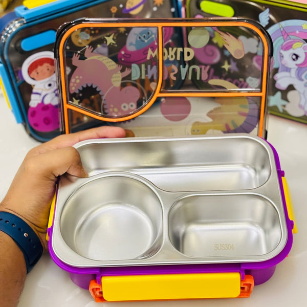 3- grid leak proof lunch box