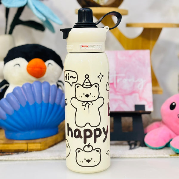 650 ml dual sipper stainless steel bottle