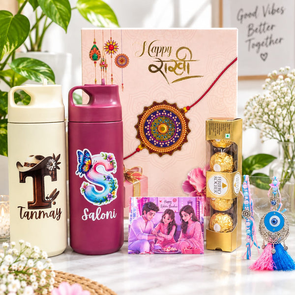 Personalized Rakhi Gifting Hamper For Bhai and Bhabhi